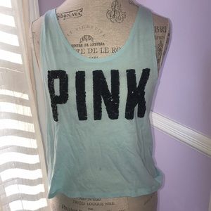 Love pink tank top.